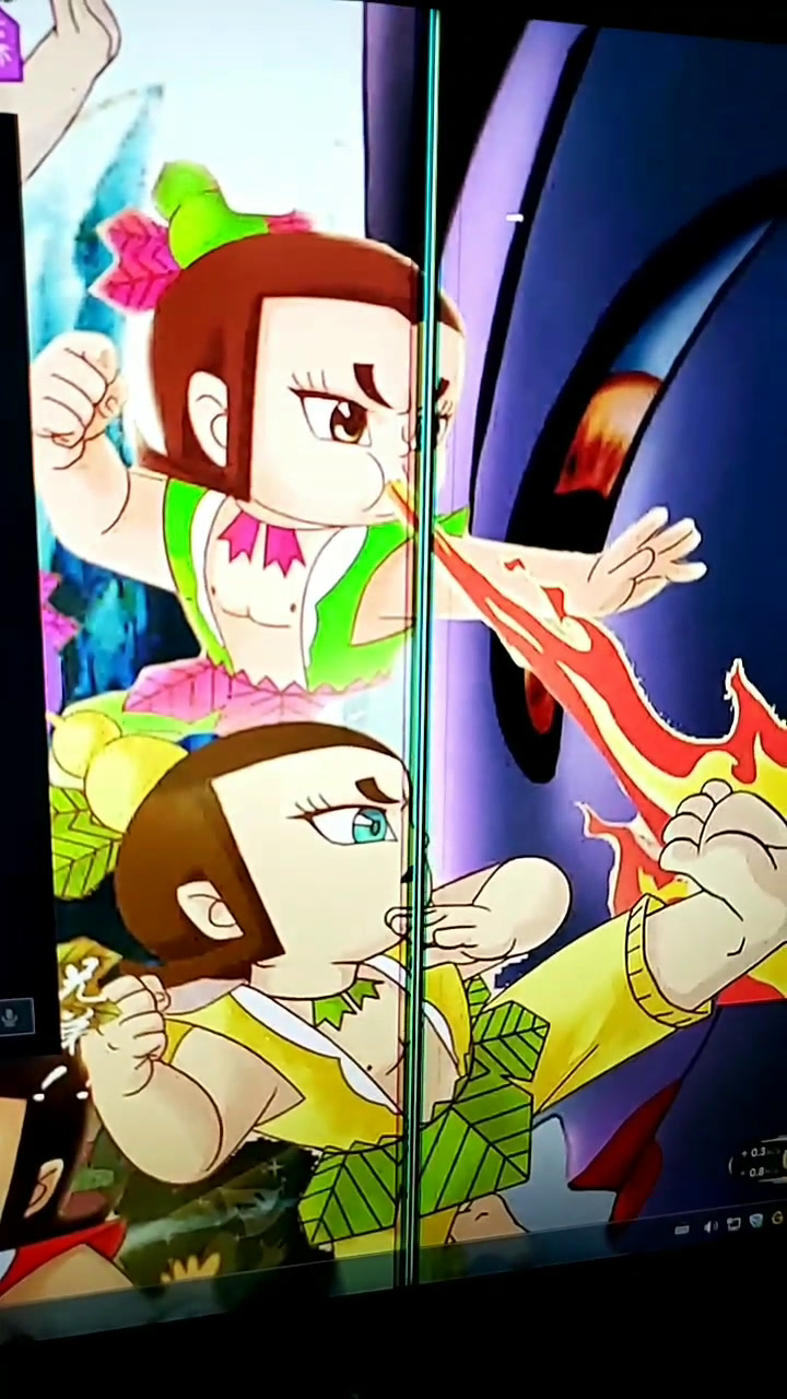 显示器突然出线这个杠……这是显示器坏了,还是系统的问题,各位大神?