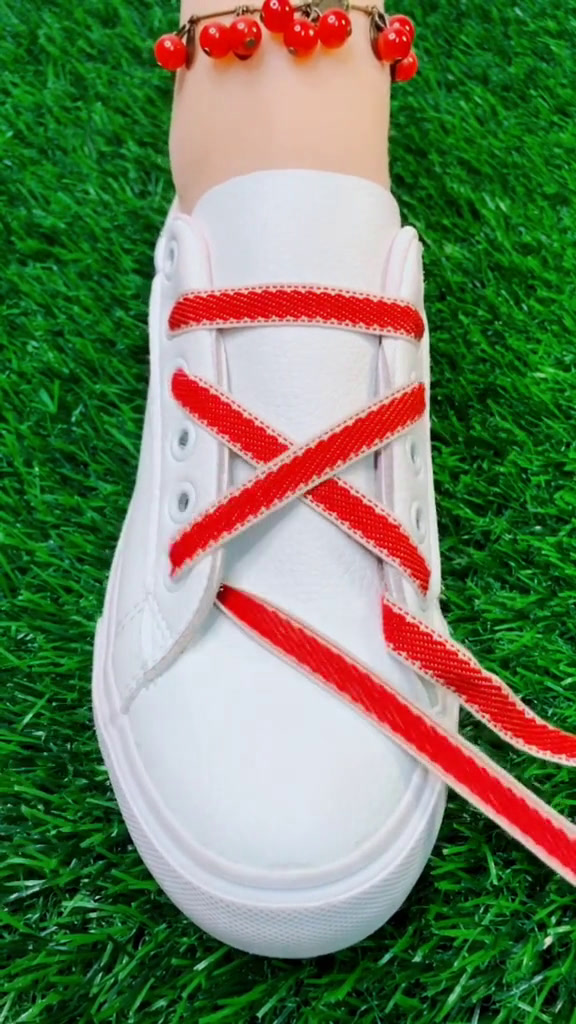 exo穿鞋带的方法六孔